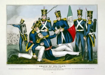Mort du Col. Clay, bataille de Buena Vista, 23 février 1847, pub. 1847